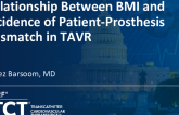 TCT 843: Relationship Between Body Mass Index and Incidence of Patient-Prosthesis Mismatch in Patients Undergoing Transcatheter Aortic Valve Replacement