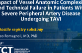 TCT 905: Impact of Vessel Anatomic Complexity and Technical Failure in Patients With Severe Peripheral Artery Disease Undergoing TAVI