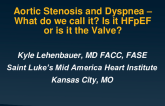 Case Presentation: Aortic Stenosis and Dyspnea – What Do We Call It? Is It HFpEF OR Is It the Valve?