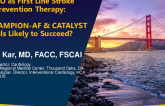LAAO as First Line Stroke Prevention Therapy: Are CHAMPION-AF and CATALYST Trials Likely to Succeed?
