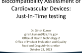 Biocompatibility Assessment of Cardiovascular Devices: Just-in-Time Testing