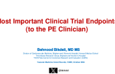 Most Important Clinical Trial Endpoints to the PE Clinician in the Trenches