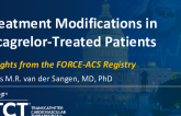 TCT 228: Treatment Modifications in Ticagrelor-Treated Patients: Insights From the FORCE-ACS Registry