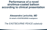 TCT 320: Performance of a Novel Sirolimus-Coated Balloon According to Clinical Presentation: the Eastbourne-Peace Substudy