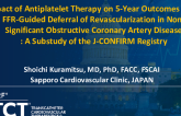 TCT 681: Impact of Antiplatelet Therapy on 5-Year Outcomes After Fractional Flow Reserve-Guided Deferral of Revascularization in Non-Significant Obstructive Coronary Artery Disease