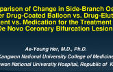 TCT 277: Comparison of Change in Side-Branch Ostium  after Drug-Coated Balloon versus Drug-Eluting Stent versus Medication for the Treatment of De Novo Coronary Bifurcation Lesions
