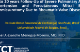 TCT 621: Up to 20 Years Follow-Up of Severe Pulmonary Artery Hypertension Percutaneous Mitral Balloon Commissurotomy Due to Rheumatic Mitral Valve Disease