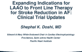 Expanding Indications for LAAO to Front Line Therapy for Stroke Reduction in AF: Clinical Trial Updates
