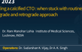 TCT 850: Tackling a calcified CTO when stuck with routine antegrade and retrograde approach