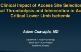 TCT 144: The Clinical Impact of Access Site Selection for Local Thrombolysis and Intervention in Acute Critical Lower Limb Ischemia