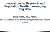Innovations in Research and Population Health: Leveraging Big Data