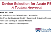 Device Selection for Acute PE Intervention - A Tool Box Approach