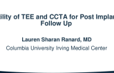 Utility of TEE and CCTA for Post Implant Follow Up