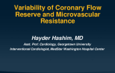 TCT 607: Variability of Coronary Flow Reserve and Microvascular Resistance