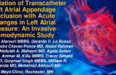 TCT 65: Association of Transcatheter Left Atrial Appendage Occlusion with Acute Changes in Left Atrial Pressure: An Invasive Hemodynamic Study