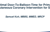 TCT 259: Optimal Door-to-balloon Time for Primary Percutaneous Coronary Intervention for ST-elevation Myocardial Infarction