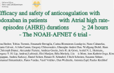 Efficacy and safety of anticoagulation with edoxaban in patients with Atrial high rate-episodes (AHRE) durations ≥ 24 hours - The NOAH-AFNET 6 trial -
